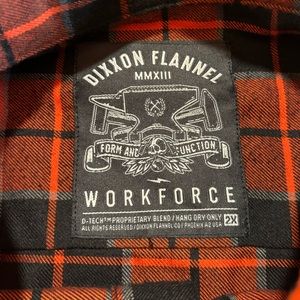 Dixxon Flannel Co Orange and Black Long Sleeve Flannel | XXL | with Buttons